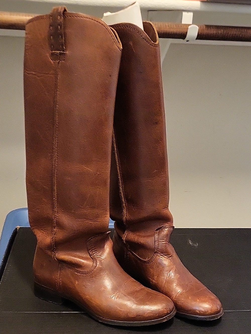 Frye Tall Brown Leather Riding Boots
